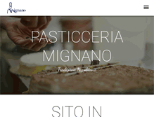 Tablet Screenshot of pasticceriamignano.it